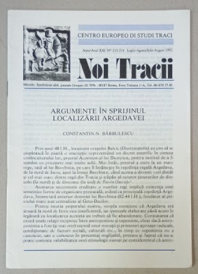 NOI TRACII , REVISTA FONDATA DE JOSIF CONSTANTIN DRAGAN , NR.213 - 214, 1992 foto