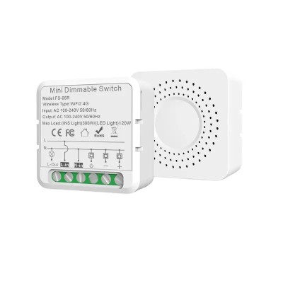 Mini Releu 2 canale, Dimabil banda led, Wi-Fi, inteligent, programabil, Compatibil cu app Tuya, Smart Life, 10A @SmartWiz smw99 foto