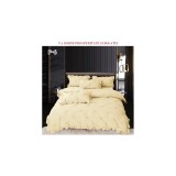 Cumpara ieftin Lenjerie de Lux cu Pliuri si Volan, 6 Piese pentru Pat Dublu - PUC141