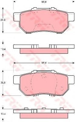 Set placute frana,frana disc HONDA CIVIC VI Hatchback (EJ, EK) (1995 - 2001) TRW GDB3113 foto