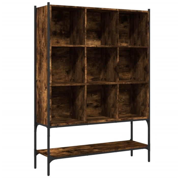Biblioteca, stejar fumuriu, 102x30x141,5 cm, lemn prelucrat