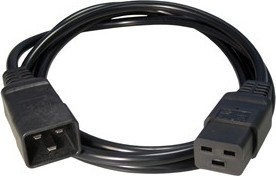 CABLU alimentare GEMBIRD prelungitor, 1.5m, intrare C20, iesire C19, 16A, bulk, black, &amp;quot;PC-189-C19&amp;quot; (timbru verde 0.8 lei) foto