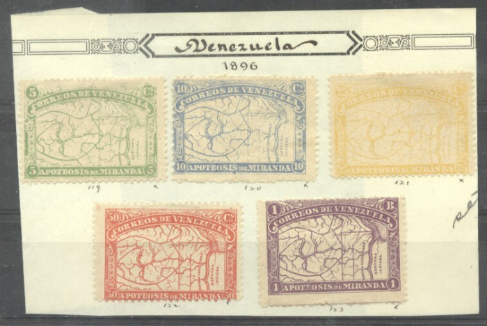 Venezuela 1896 Miranda, MH AG.113