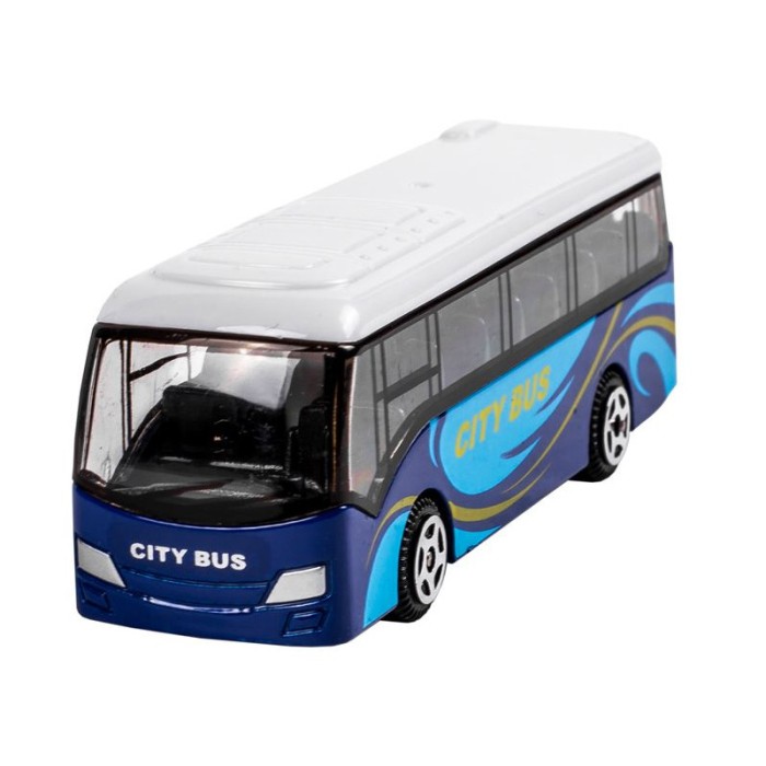 Masinuta Autobuz oras, 1:64, Metal, Albastru, ATU-089205