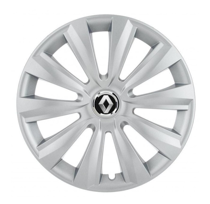 Set 4 Capace Roti, potrivite jantelor de R15, pentru Renault, model delta cromat
