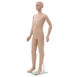 Cumpara ieftin Corp manechin copil, cu baza din sticla, bej, 140 cm