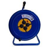 Derulator metalic mare Adeleq cu 4 prize 250V 16A
