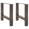 Gossi picioare masuta de cafea otel natural 2 buc 60x(42-43) cm otel