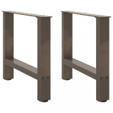 Gossi picioare masuta de cafea otel natural 2 buc 60x(42-43) cm otel