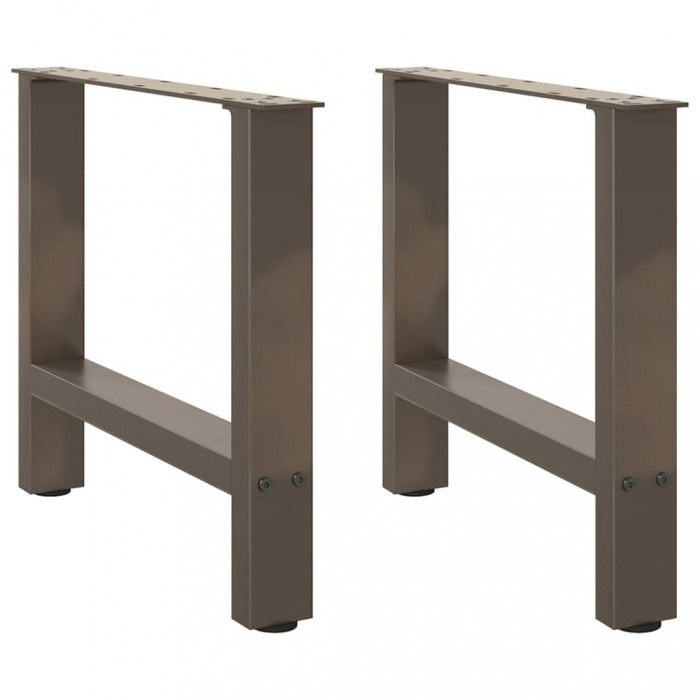 Gossi picioare masuta de cafea otel natural 2 buc 60x(42-43) cm otel