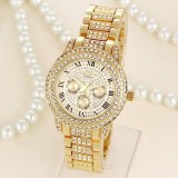 GENEVA Ceas dama Quartz, Geneva Contena, Stones Auriu