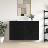 vidaXL Mobilier cu Montaj pe Perete 2 pcs Stejar negru 3394532