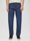 Blugi barbati Pete, cu talie medie, croiala Regular fit, Straight leg, Albastru inchis, W31 L32