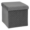 Taburet pliabil 5Five patrat cu spatiu de depozitare, MDF, 31x31x31 cm, gri