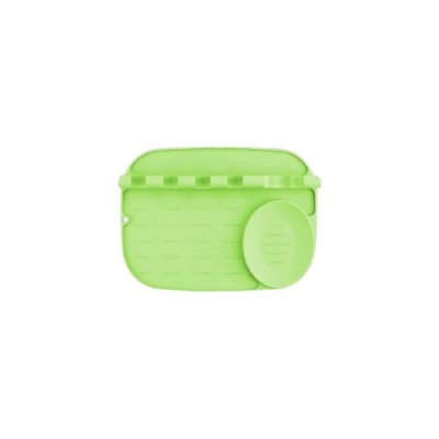 Suport anti picurare pentru ustensile de bucatarie, 25 x 19 x 3 cm, silicon, verde foto