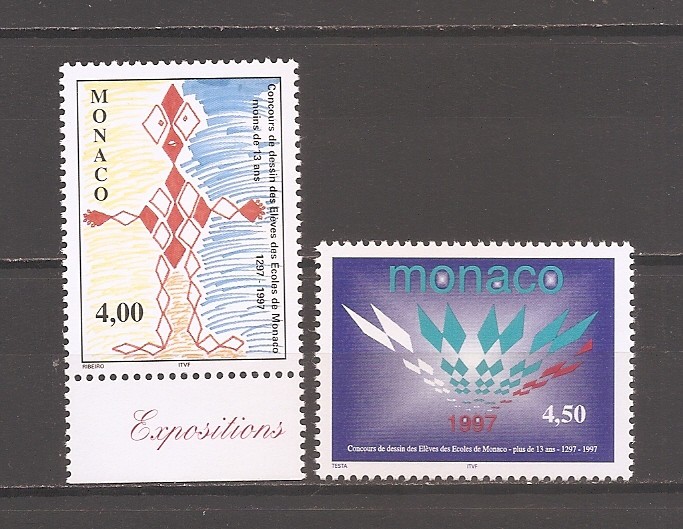 Monaco 1997 - C&acirc;știgătorii Concursului de desen pentru școlari, MNH