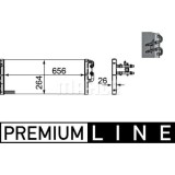 Radiator intercooler Bmw Seria 7 F01/F02 2008-, 610x255x26mm, MAHLE 2025086X