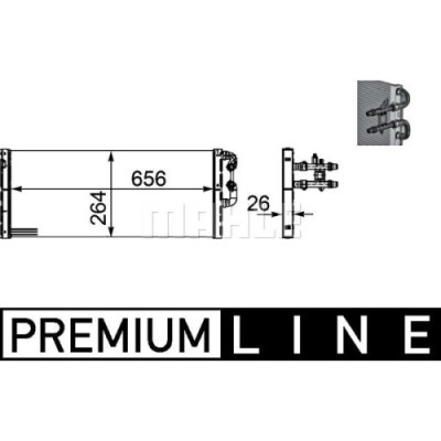 Radiator intercooler Bmw Seria 7 F01/F02 2008-, 610x255x26mm, Mahle 2025086X foto