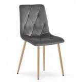 Scaun bucatarie/living, Artool, Libra, catifea, metal, gri, 45x54x86.5 cm