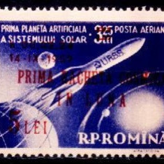 B0490 - Romania 1959 - Cosmos,supratipar,neuzat,perfecta stare