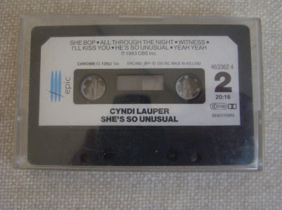 CYNDI LAUPER - She&amp;#039;s So Unusual - Caseta Originala Epic Holland foto