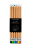 Set 6 creioane colorate cu guma | Letterbox