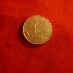 Moneda 2 Lire 1957 Italia Republica ,aluminiu ,cal. NC