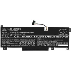 Baterie compatibila Laptop Gaming, MSI, Katana GF76 12UE, 12UEK, 12UG, 12UGK, 12UGS, 12UGSK, MS-17L3, CS-MSL760NB, BTY-M492, 11.4V, 4600mAh, 52.44Wh