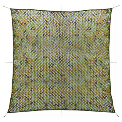 vidaXL Plasă de camuflaj cu geantă de depozitare, verde, 5x5 m foto