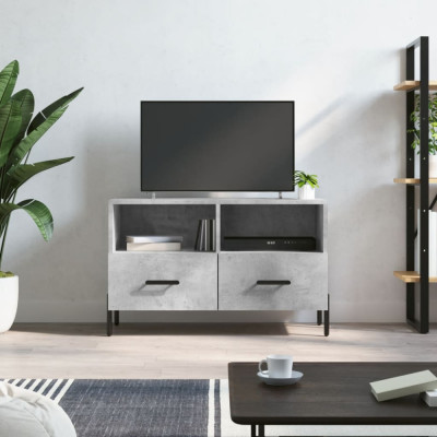 Comodă TV, gri beton, 80x36x50 cm, lemn compozit foto