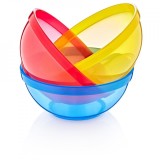BabyJem Set 3 Boluri Colorate Copii BPA Free Non Toxic Varsta 6 Luni+