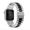 Curea metalica ceas Apple Watch seria 6 5 4 3 2 1 42/44 mm - negru cu argintiu