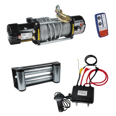 Troliu electric RD-EW12, 12 V, 5443 kg, 4.5 kW, 9.5 mm x 29 m, Raider 121612 foto
