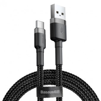 CABLU USB - USB-C 2A 2M BASEUS - GRI/NERGU foto
