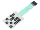 Tastatură cu membrană, 13 butoane, 54mm, Raster 2,54mm