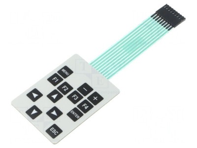 Tastatură cu membrană, 13 butoane, 54mm, Raster 2,54mm foto