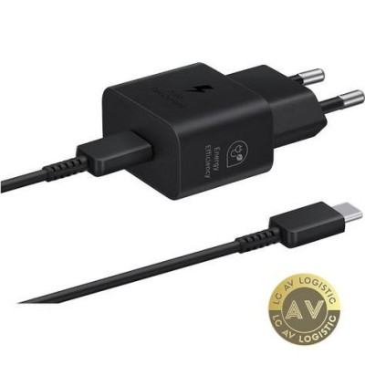 Incarcator Retea cu Cablu USB-C Samsung EP-TA800B + DA705BBE 25W 3A 1 x USB-C Negru GP-PTU021SOABQ foto