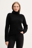 BOSS Orange pulover din amestec de l&acirc;nă culoarea negru, light, cu guler, 50548937