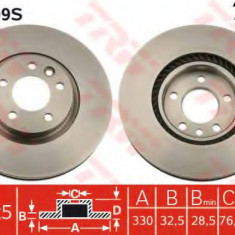 Disc frana VW TRANSPORTER V bus (7HB, 7HJ, 7EB, 7EJ, 7EF, 7EG, 7HF, 7EC) (2003 - 2016) TRW DF4309S