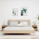 VidaXL Noptiere cu lumini LED, 2 buc., stejar artizanal, 40x39x48,5 cm
