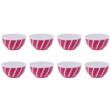Set boluri, 8 piese, 350 ml, Plastic, Fucsia