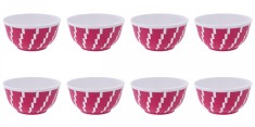Set boluri, 8 piese, 350 ml, Plastic, Fucsia