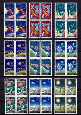 ✅RO 1972 LP 814 &amp;quot; Incheierea programului Apollo &amp;quot; , serie in bloc de 4 ,MNH foto