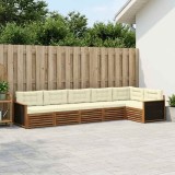 vidaXL Set de canapele de exterior 6 pcs Natural și Crem 3383403