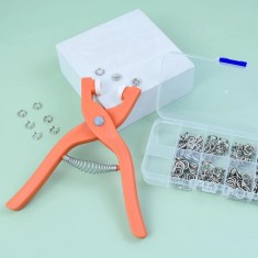 Cleste de mercerie pentru montat capse cu 50 de capse incluse foto