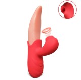 Vibrator Tongue with Sucking Red