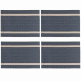 Cumpara ieftin Set 4 Naproane de Masa Mercaton din PVC, Rezistent la Apa, Dreptunghiular, 30&amp;#215;45 cm, Bleumarin