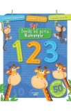 Colorez, lipesc, invat Numerele de la 1 la 10