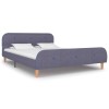 VidaXL Cadru de pat, gri deschis, 140 x 200 cm, material textil