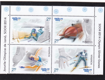 ROMANIA 2014 - JOCURILE OLIMPICE DE IARNA SOCHI, MINICOALA, MNH - LP 2014 foto